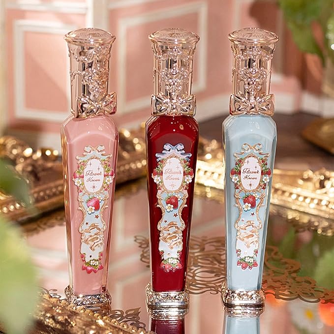 Flower Knows Strawberry Rococo Cloud Lip Cream,Long Lasting Vibrant Red Matte Lipstick,Hydrating Lip Stain,Transfer & Smudge Proof Velvet Liquid Lipstick for Girls&Women,0.12 Fl Oz(09 Strawberry Red)