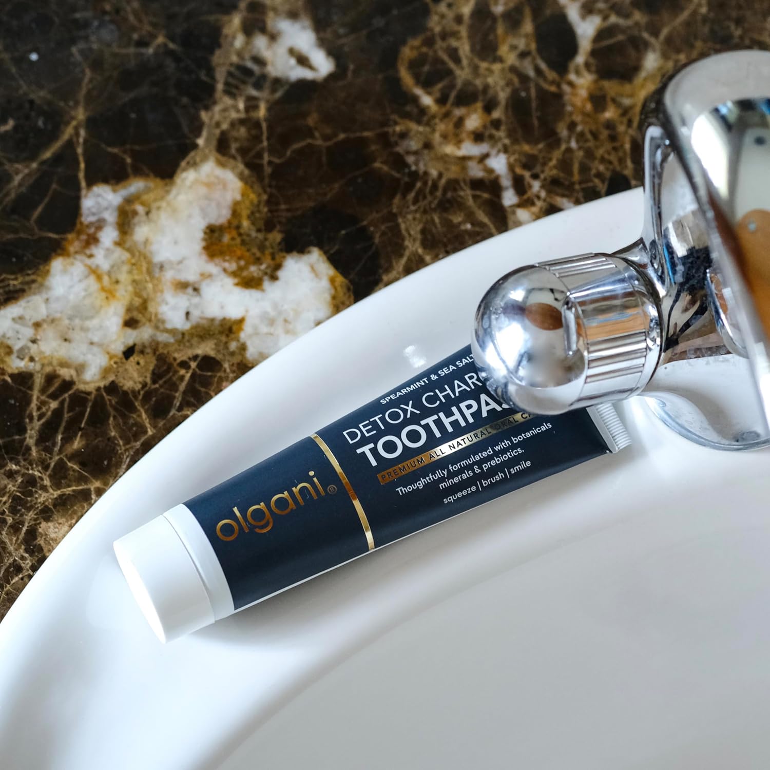 | Detox Charcoal Toothpaste | Natural Whitening Formula with Activated Charcoal | Gentle Whitening Toothpaste | Freshens Breath | Gum Health | Fluoride-Free | Safe for Kids | 2.53 Fl.Oz