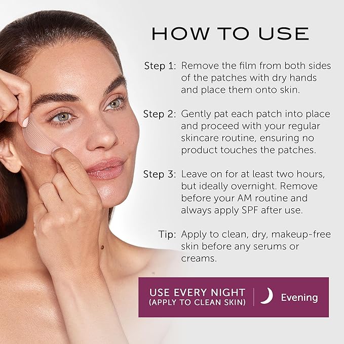 111SKIN Wrinkle Erasing Retinol Patches, Non-Invasive Forehead Wrinkle Patches for Under Eye & Smile Line Set with Vitamin C, Peptides & Microcone Technology, Suitable for All Skin Types, 3 x 1.23 oz