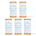 J&L Naturals Sustainable Lip Balm | Organic Ingredients, 100% Natural, Eco-Friendly | Cruelty Free, Vegan, Paraben Free, Silicone Free (Peppermint & Eucalyptus, 5-Piece Bundle)