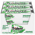 Trident White Spearmint Sugar-Free Chewing Gum, 9 Pack of 16 Pieces (144 Total Pieces)