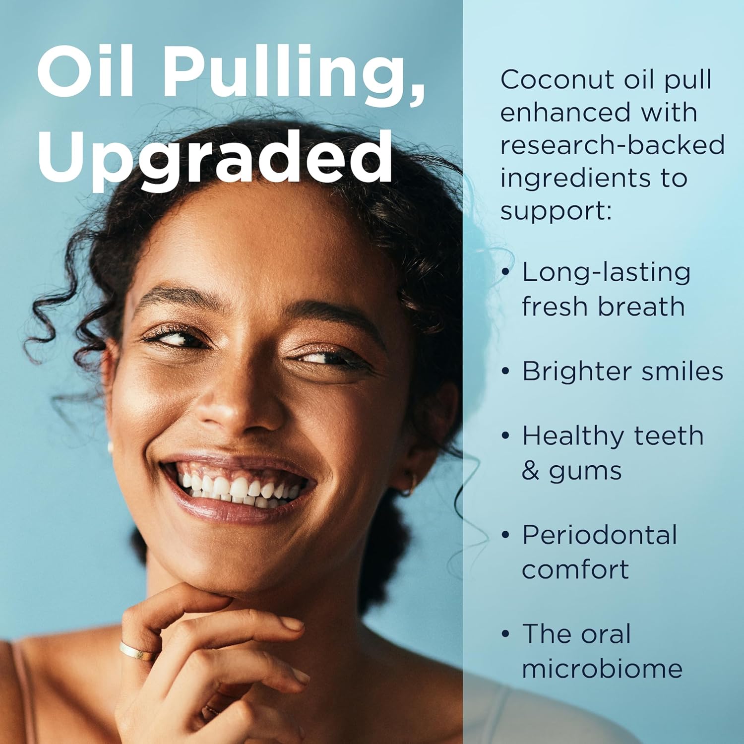 Designs for Health PerioPull - Pulling Oil for Teeth and Gums, Fresh Breath - Oil Pull with MCT Coconut Oil, GG, Bromelain & Coenzyme Q10 to Support Oral Health - Fresh Mint Flavor Oral Rinse (8oz)