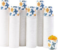 Tamone 600 Pack 3 oz Bathroom Cups, Small Paper Cups Flower Design, Mouthwash Cups, Disposable Paper Cups,3oz Paper Cups for Party, Picnic, BBQ, Travel, Home and Event