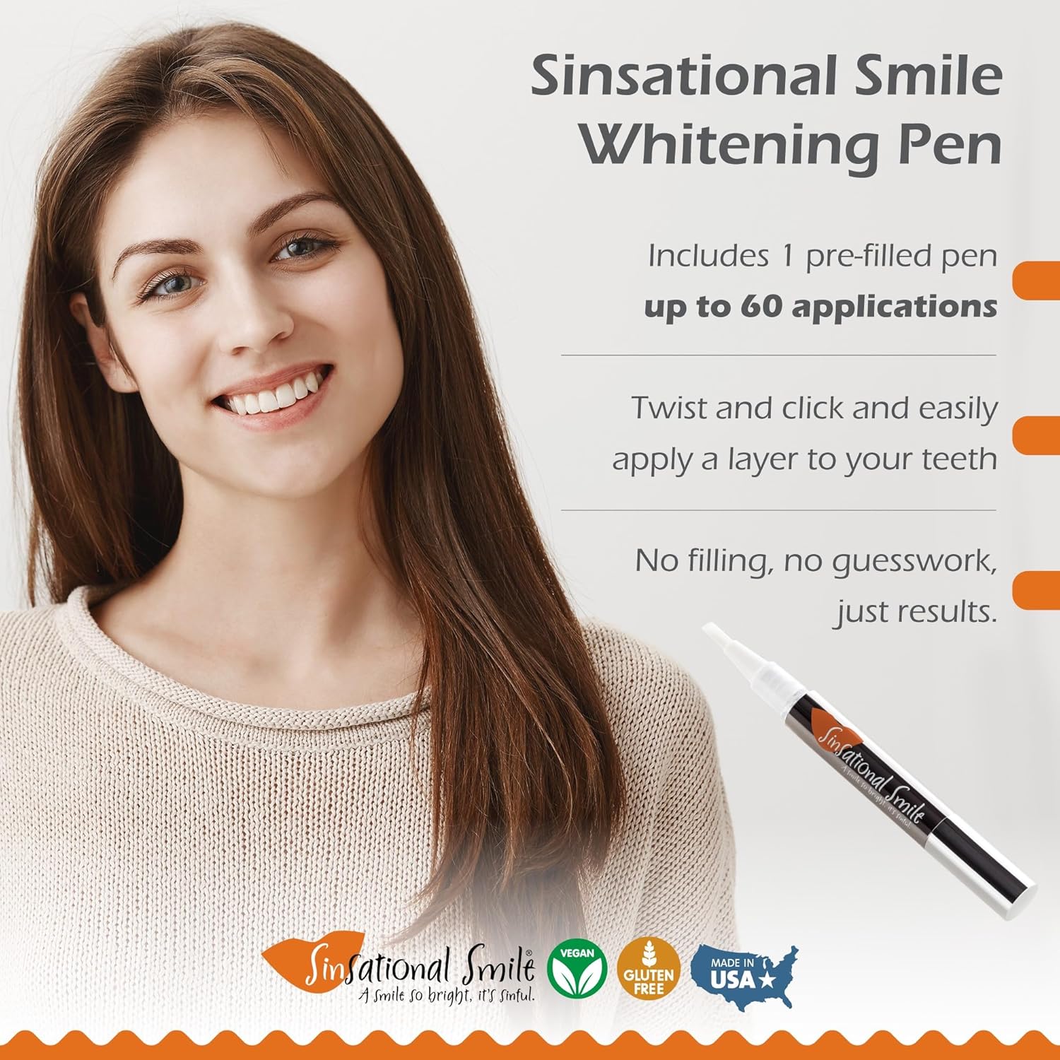 Teeth Whitening Pen, Up to 120 Treatments - Safe, Fast, Simple, Effective, Removes Stains, No Sensitivity, Enamel Safe, for Sensitive Teeth & Gums, 2-Pack