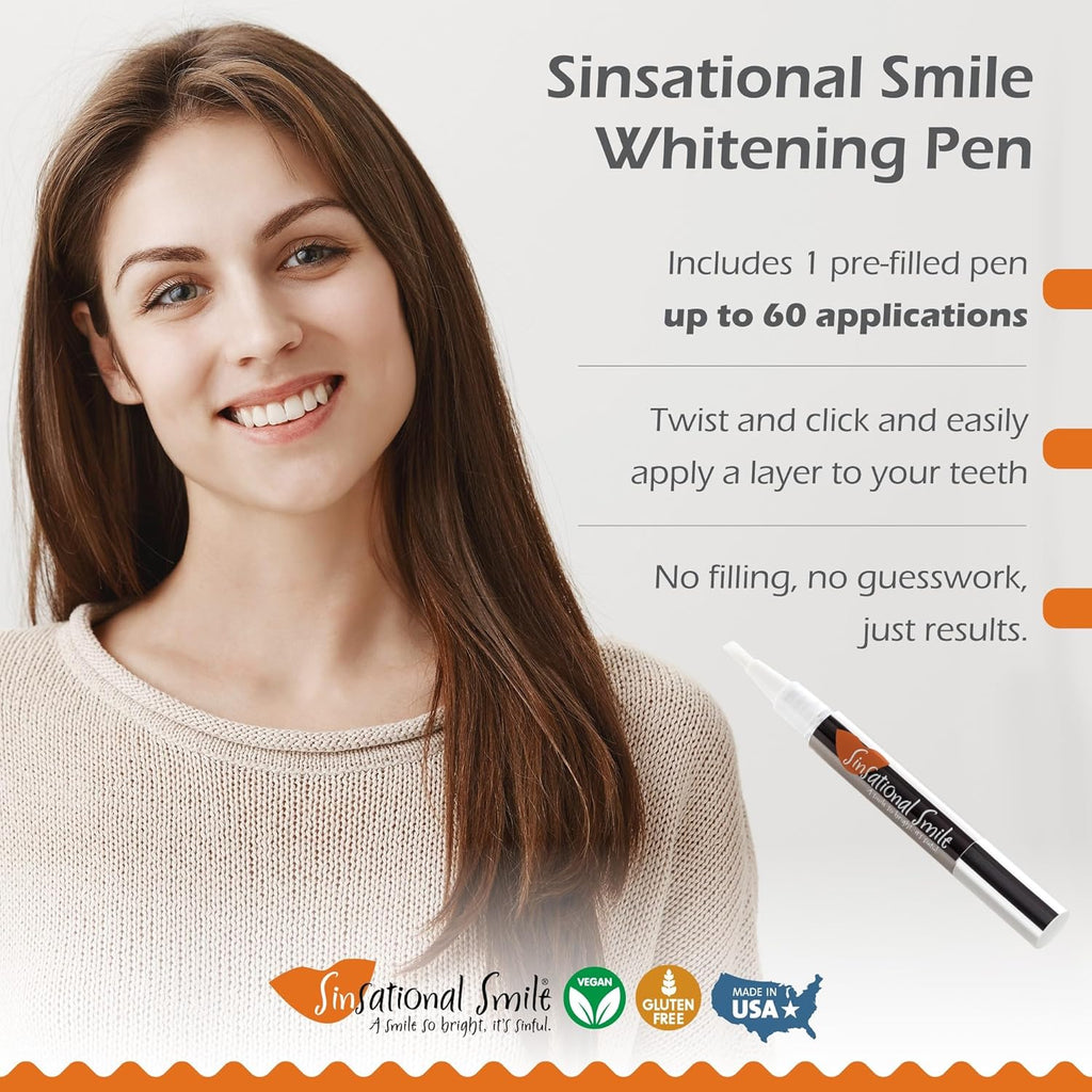 Teeth Whitening Pen, Up to 60 Treatments - Safe, Fast, Simple, Effective, Removes Stains, No Sensitivity, Enamel Safe, for Sensitive Teeth & Gums