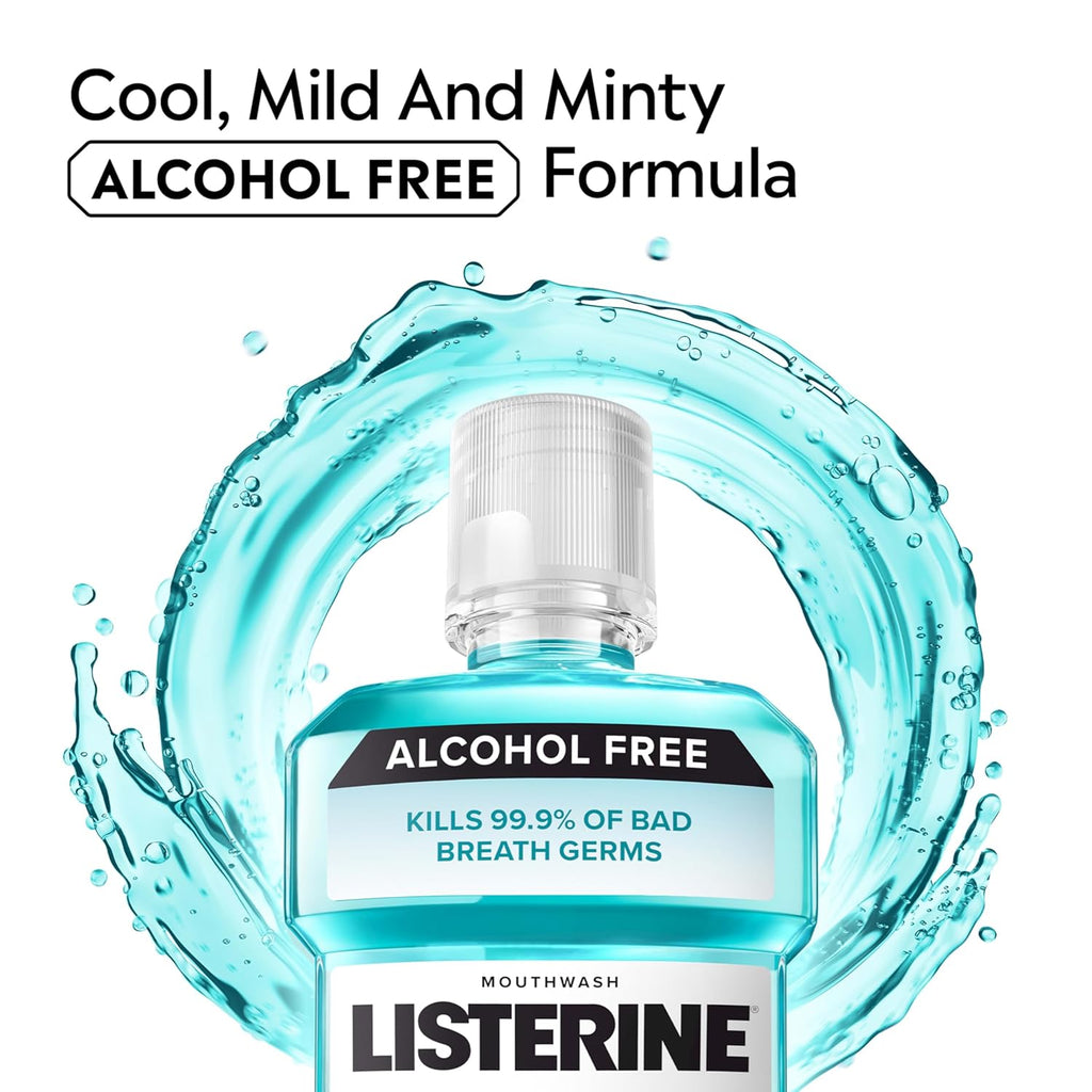 Listerine Total Care Anticavity Fluoride Mouthwash, 6 Benefits in 1 Oral Rinse Helps Kill 99% of Bad Breath Germs, Prevents Cavities, & Strengthens Teeth, Fresh Mint, 1 L, Pack of 1
