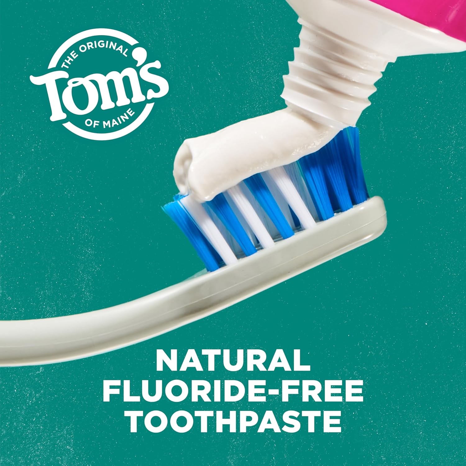 Tom’s of Maine Antiplaque and Whitening Fluoride Free Toothpaste, Spearmint 3-Pack
