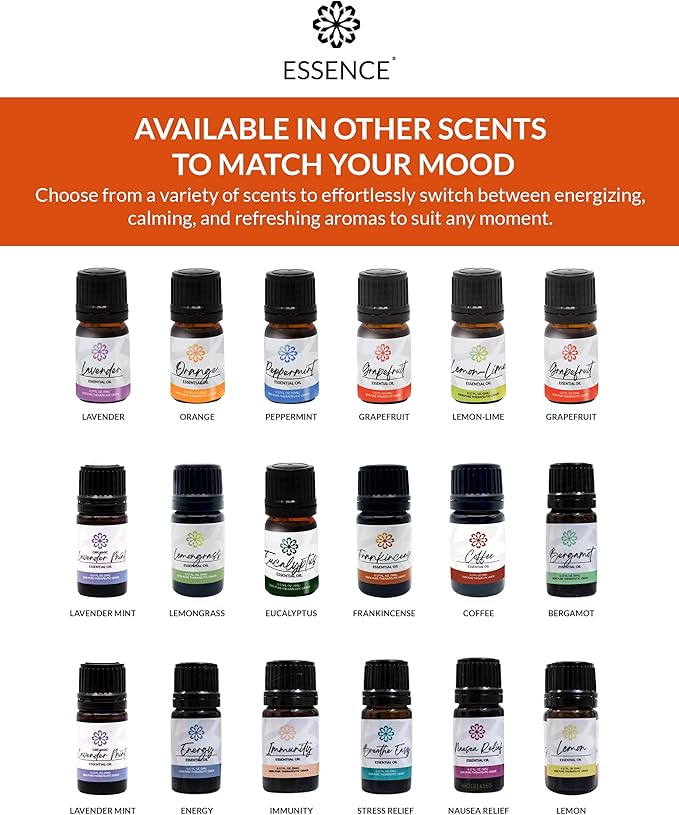 Essence Pearl Travel Case - Wearable Aromatherapy Kit with Nasal Diffuser Rings, Soaking Bay, and 5mL Essential Oil – Portable Wellness Gift Set for On-The-Go Self Care