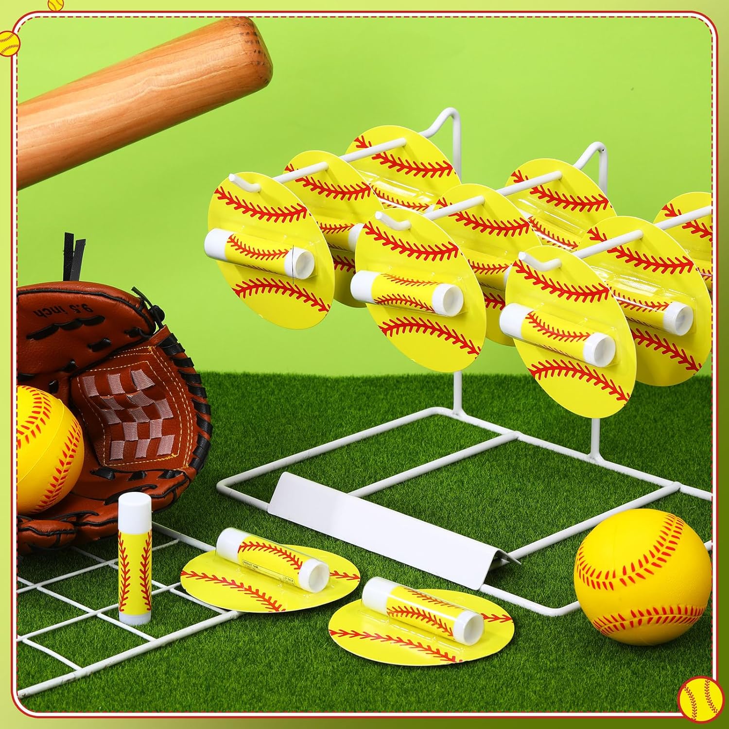 35 Pack Christmas Lip Balm Gifts Bulk Softball Natural Moisturizing Lipstick Set Christmas Gifts Softball Party Favors Sports Gift for Team Teen Adults Birthday Party Game Supplies Decorations