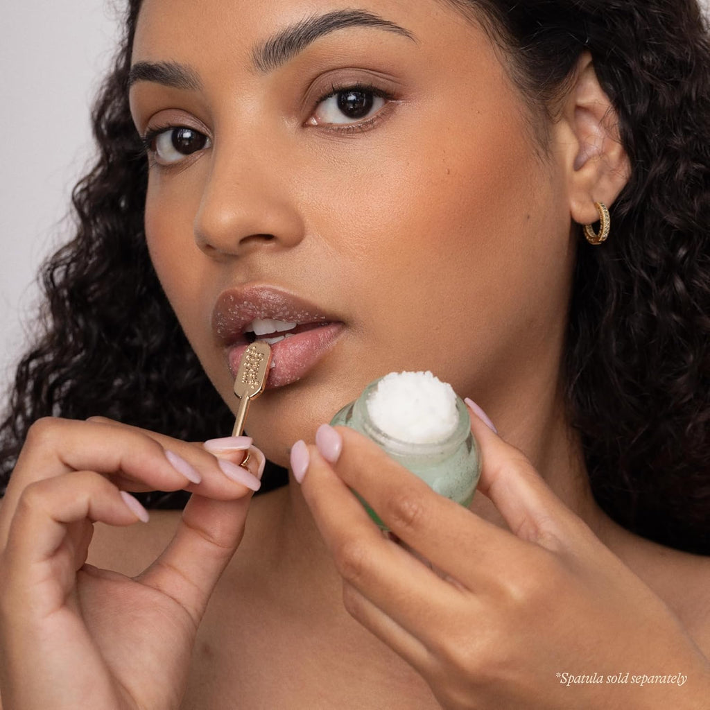 Poppy & Pout Lip Care Set | Lip Balm & Scrub | Sustainable Cardboard Tubes & Glass Jars, All Natural, Beeswax, Coconut Oil, Cruelty Free, Exfoliating & Moisturizing Lip Treatment (Sweet Mint)