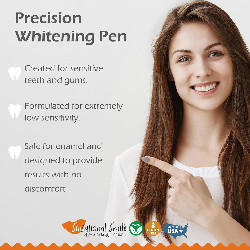 Teeth Whitening Pen, Up to 120 Treatments - Safe, Fast, Simple, Effective, Removes Stains, No Sensitivity, Enamel Safe, for Sensitive Teeth & Gums, 2-Pack