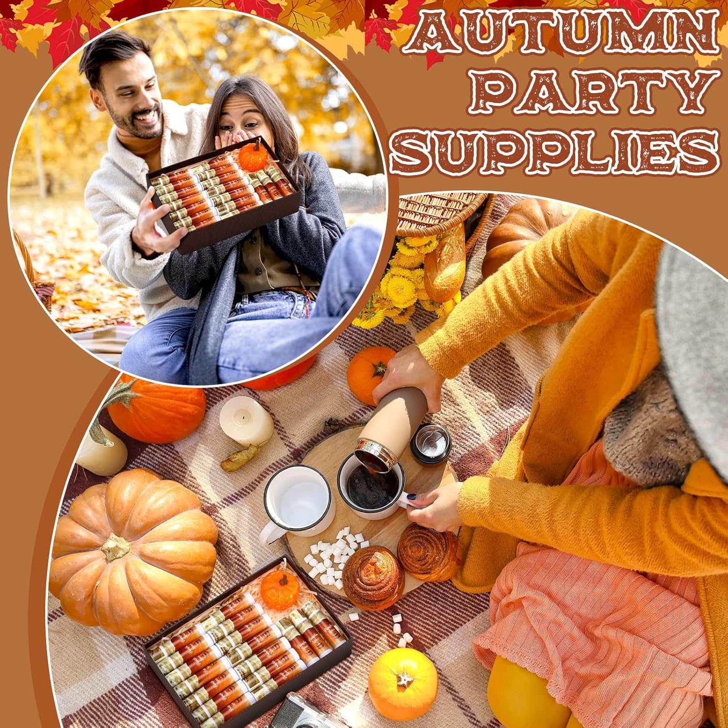 50 Pcs Halloween Fall Pumpkin Spice Flavor Lip Balms Gifts Bulk Halloween Fall Party Stocking Stuffers Small Thank You Appreciation Gifts for Women Men Staff Coworkers Employee Homeless