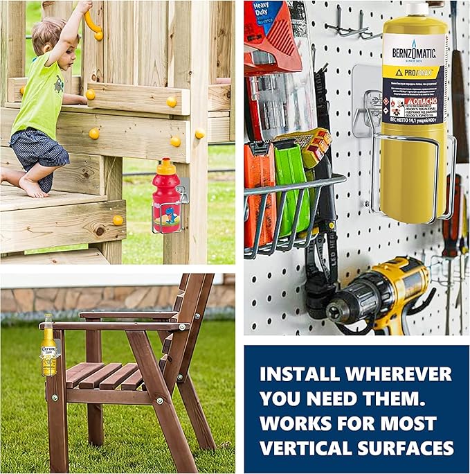 Skywin Large Cup, Water Bottle & Tumbler Holder Organizer (Adhesive Mount)- 4 Pack – Heavy-Duty Stainless Steel Drink Holder for Boats, Trucks, Cars, RVs & Yachts, Fits Large Tumblers, Bottles & Cans