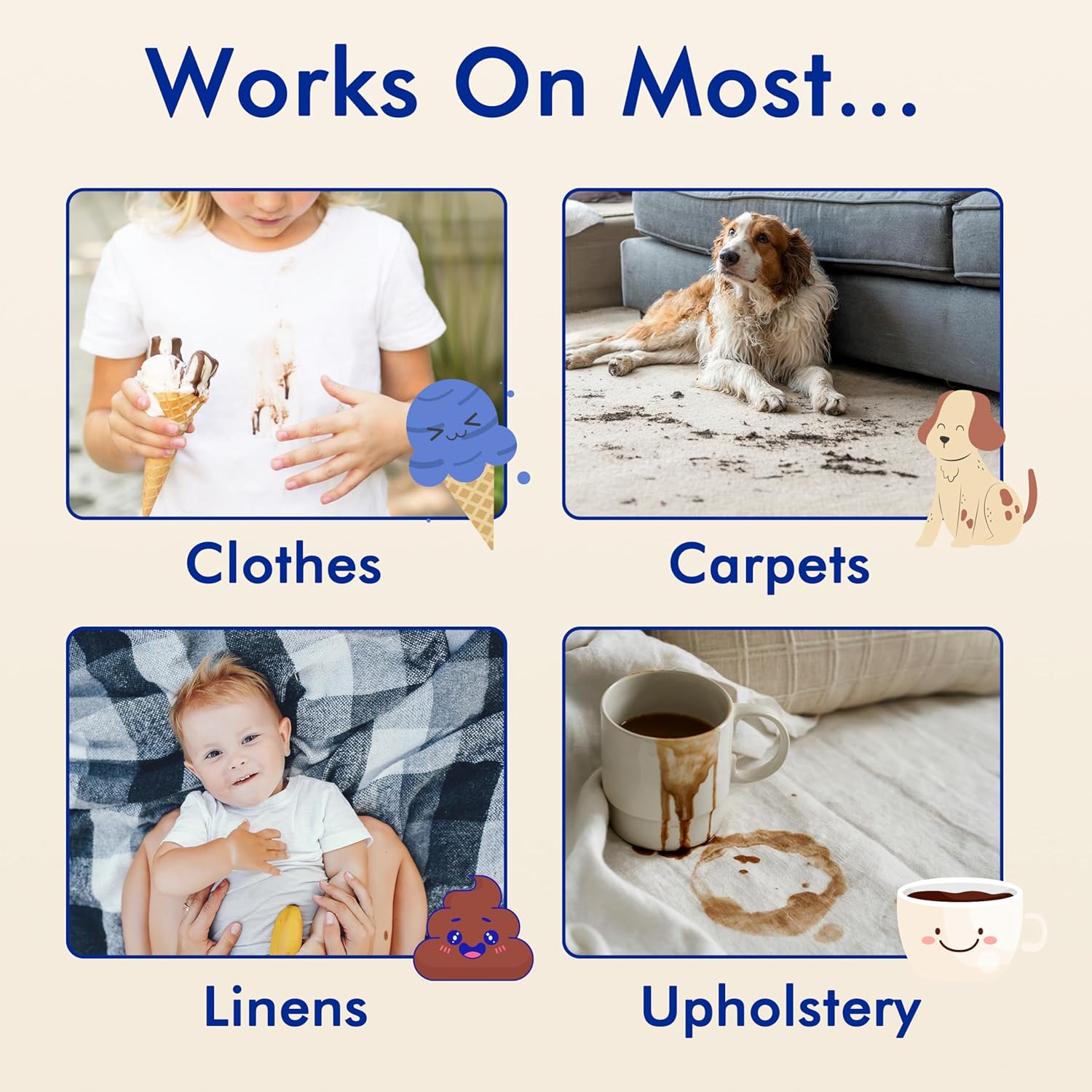 Stain Remover Spray | Gentle Yet Effective for Baby Stains | Non-Toxic, Clean Ingredients, No Added Fragrance | Laundry Spot Cleaner for Clothes & Bedding (16 Fl Oz, Pack of 2)