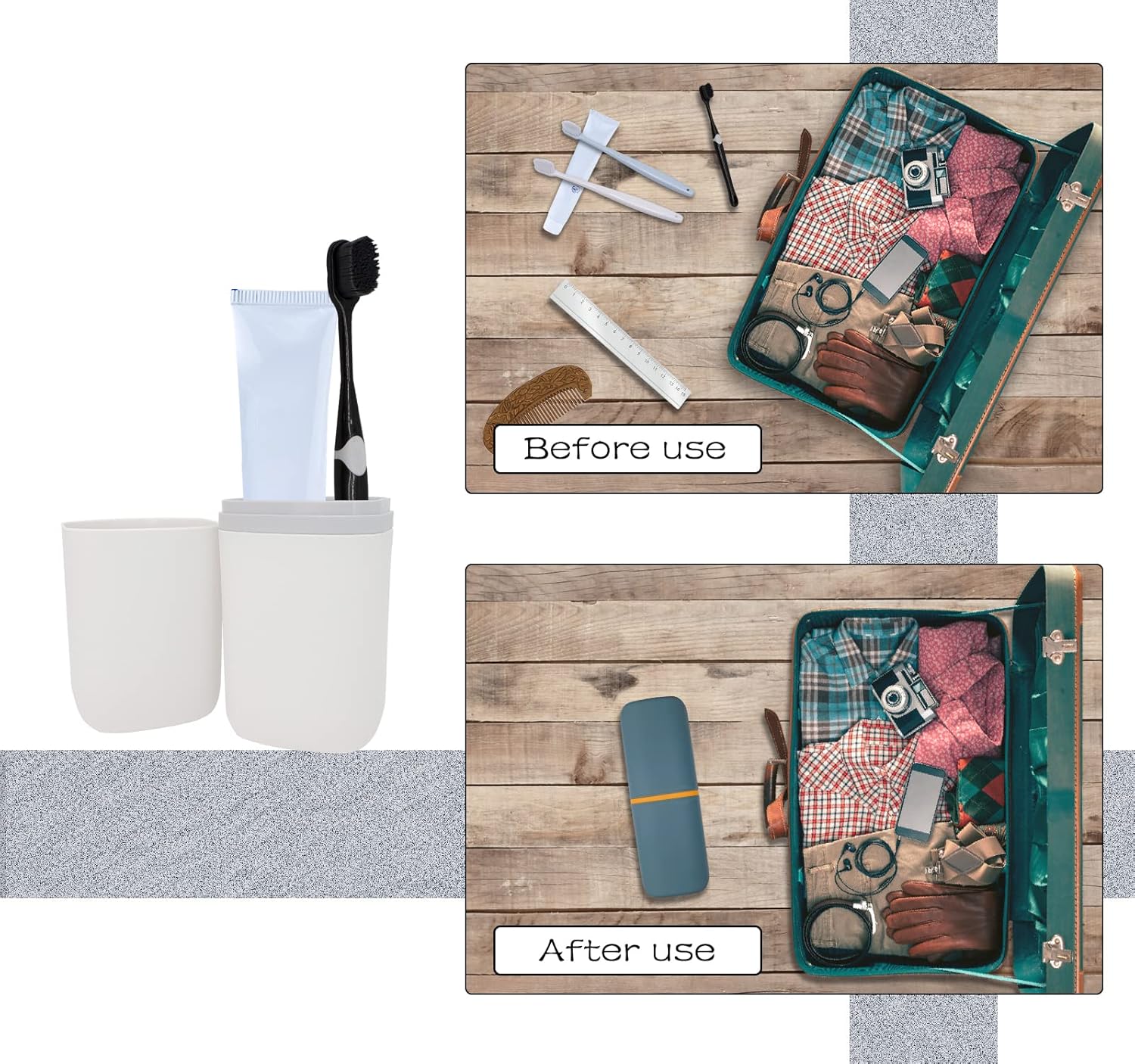 Toothbrush Travel Case, Travel Toothbrush Cup Holder Portable Toothbrush Travel Container Portable Toothpaste Storage Travel Toothbrush Holder for Camping Business School Trip Home