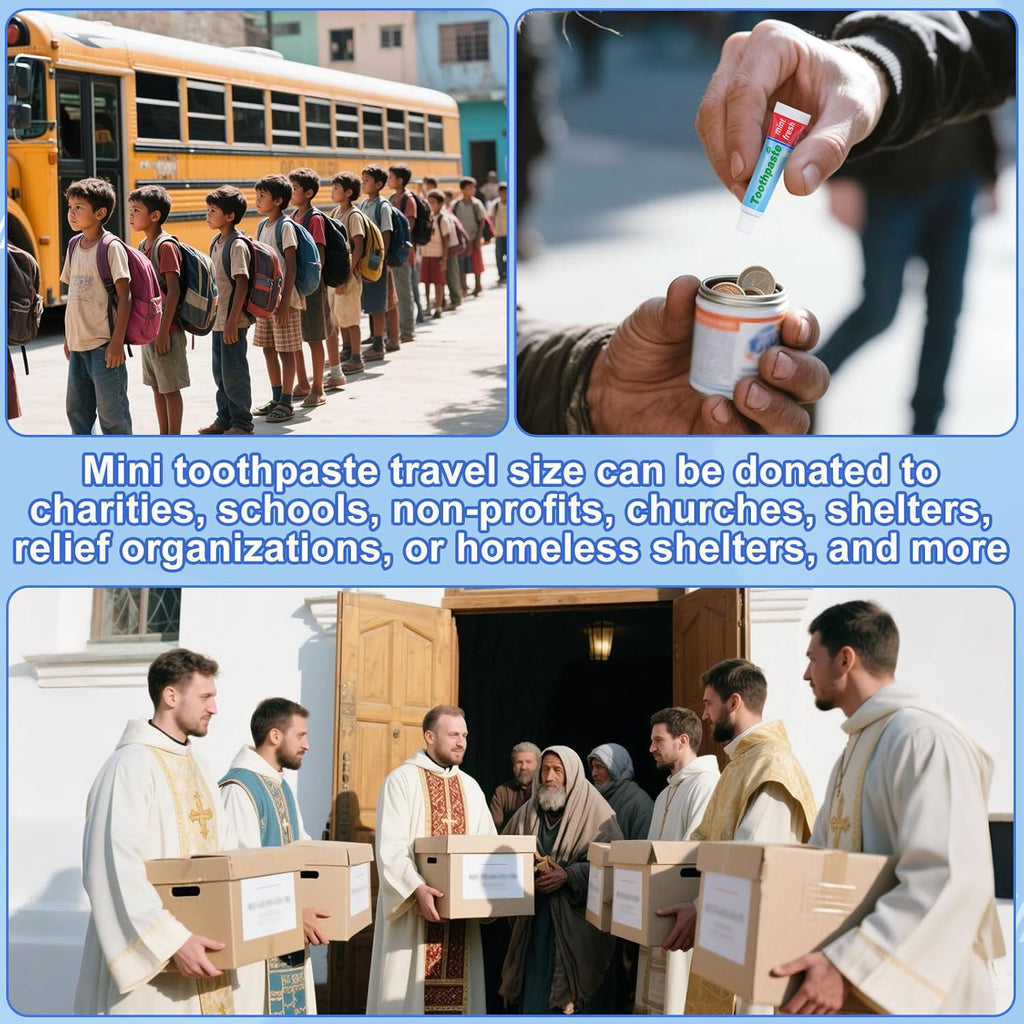 0.28oz Small Toothpaste Travel Size Bulk,Mini Toothpaste Travel,Mint Scent TSA Compliant for Hotel Camping Gym Office School Homeless 240