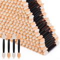 1000 Eye Shadow Applicator Disposable Foam Makeup Brush Sponge Tipped Oval Eyeshadow Applicators Dual Sides Black