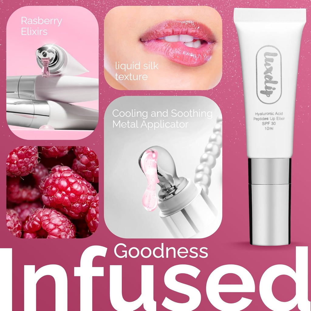 Tinted Lip Balm for Dry, Chapped Lips, Hydrating Vegan Lip Care with Sheer Color & Moisturizing Glow – Non-Sticky Nourishing Lip Treatment for Soft, Smooth Lips (Raspberry 10ml)