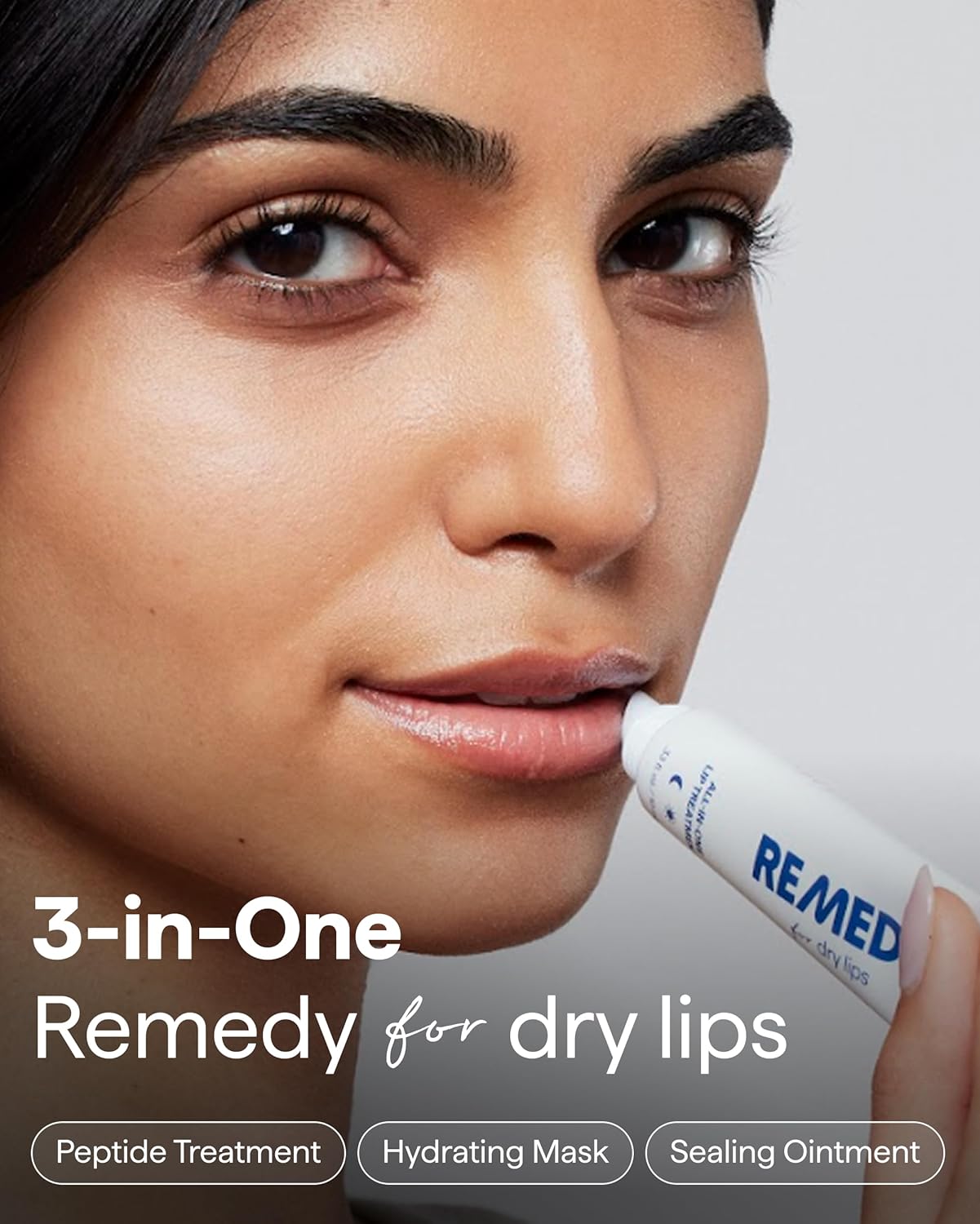 Remedy for Dry Lips - Hydrating and Healing Lip Balm Ointment with Ceramides, Peptides, and Dimethicone - Repairs Dry, Cracked Lips - By Dermatologist Dr. Shah