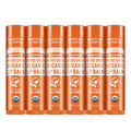 Dr. Bronner’s Organic Lip Balm 6-Pack (.15oz) Natural, Moisturizing, Petroleum-Free Lip Balm with Beeswax & Avocado Oil for Dry Lips, Men & Women - Orange Ginger