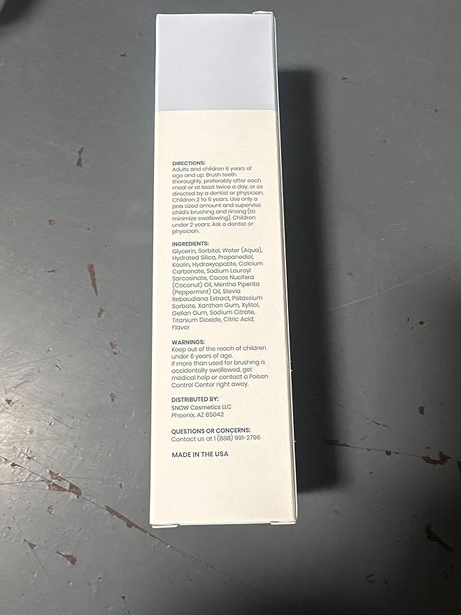 Snow Nanohydroxyapatite Whitening Toothpaste - Oral Care with Kaolin & Nano Hydroxyapatite Toothpaste, Xylitol Toothpaste for Adults - Core