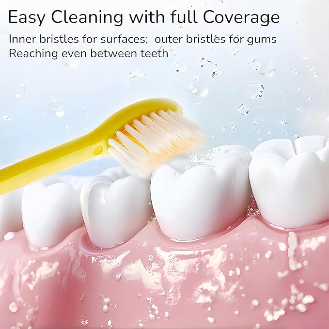 Folding Toothbrush with Built-in Cover, Perfect for Travel, Hiking & Camping, Compact & Portable, Toothbrush with Soft Bristles, for Adults & Kids (3 Count)