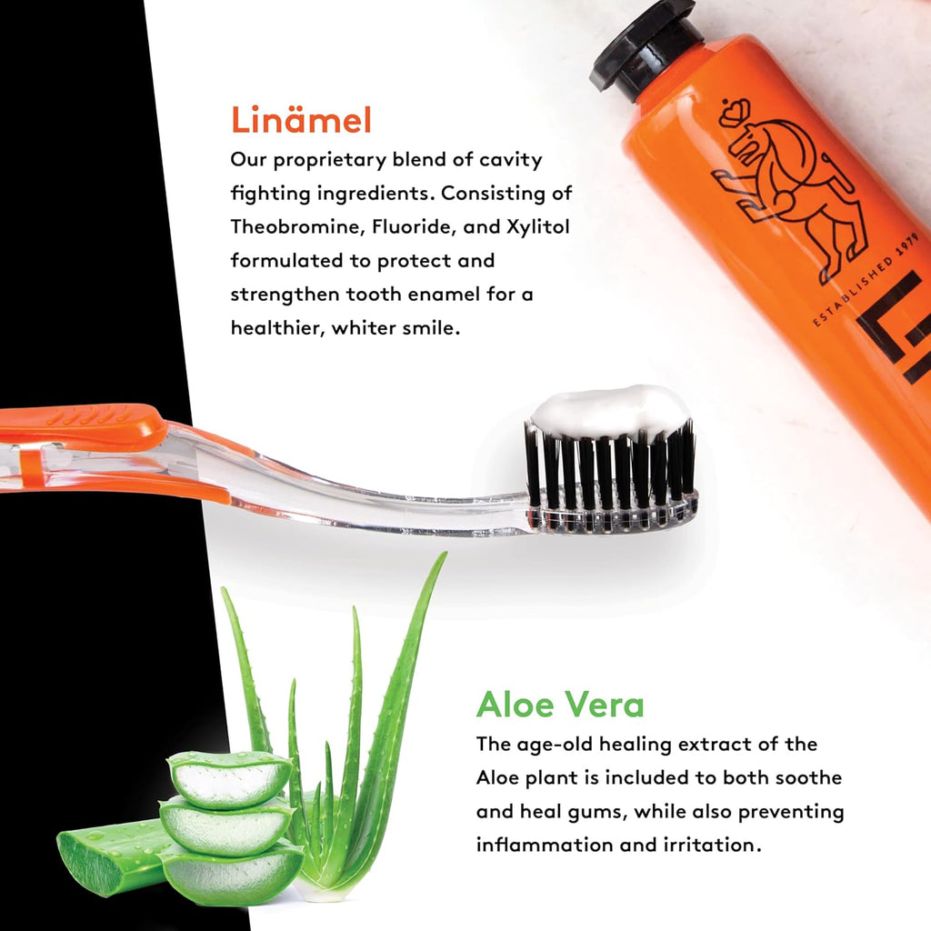 LINHART Linamel Mint Toothpaste and Whitener Gel Bundle, 3.4 oz Tube of Whitening Toothpaste with 1.7 oz Tube of Whitener Gel