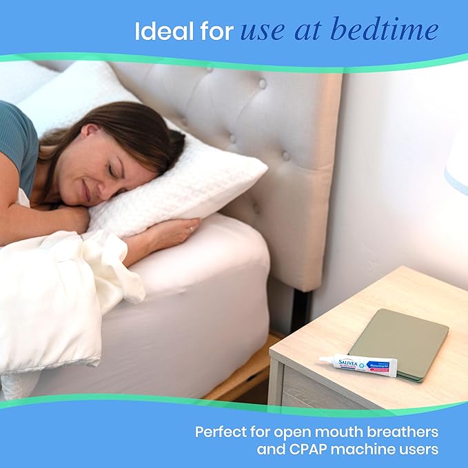 Salivea Dry Mouth Relief Gel Moisturizer, 1 oz Tube, Saliva Substitute Dry Mouth with Salivary Enzymes & Moisturizers, Formulated Without Alcohol, Non-Irritating, Soothing Formula for Oral Dryness