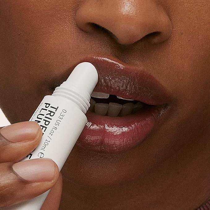 The INKEY List Tripeptide Plumping Lip Balm 10ml, Clinically Proven Plumping Tinted Lip Care, Hydrates Dry Cracked Lips, Vegan & Cruelty Free, Berry Tint