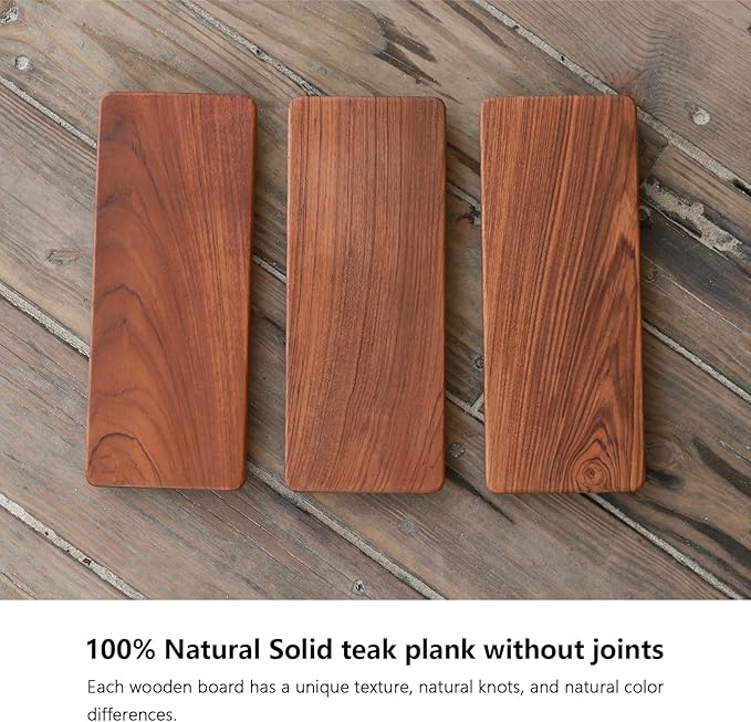 12.6"x5" Solid Teak Wood Riser & Tray - Farmhouse Organizer with Non-Slip Base | Rustic Bathroom & Kitchen Tray for Countertop, Sink Decor | Natural Finish Pedestal Stand (Neutral Home Decor)