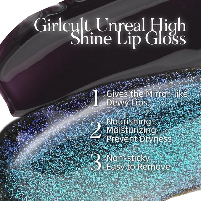 GIRLCULT Glass Shine Lip Gloss – Non-Sticky Hydrating Lip Stain with High-Shine Glossy Finish, Long-Lasting Lightweight Formula, Moisturizing & Comfortable Wear for Plump Lips (J79)