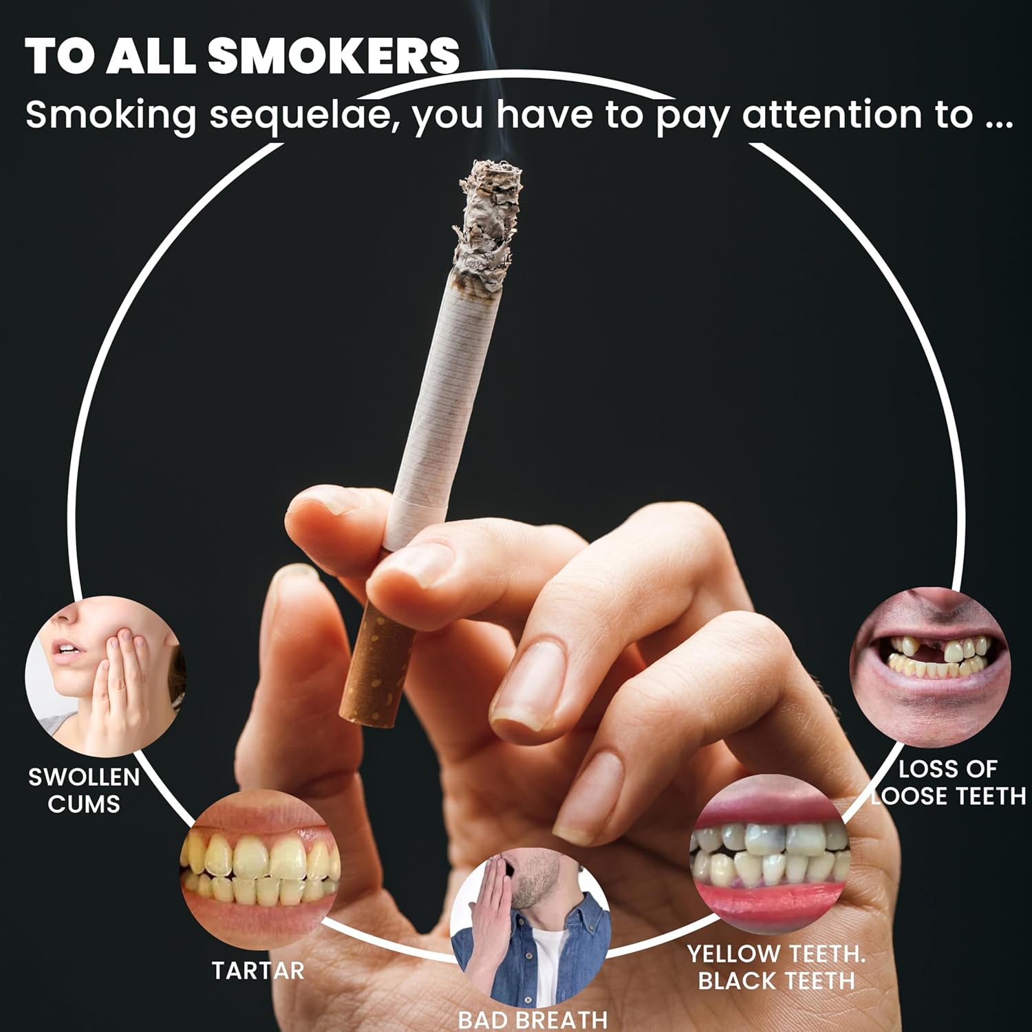 Smokers Toothpaste，Removes Tobacco and Tea Stains，removes Yellowing, and removes Bad Breath (1)