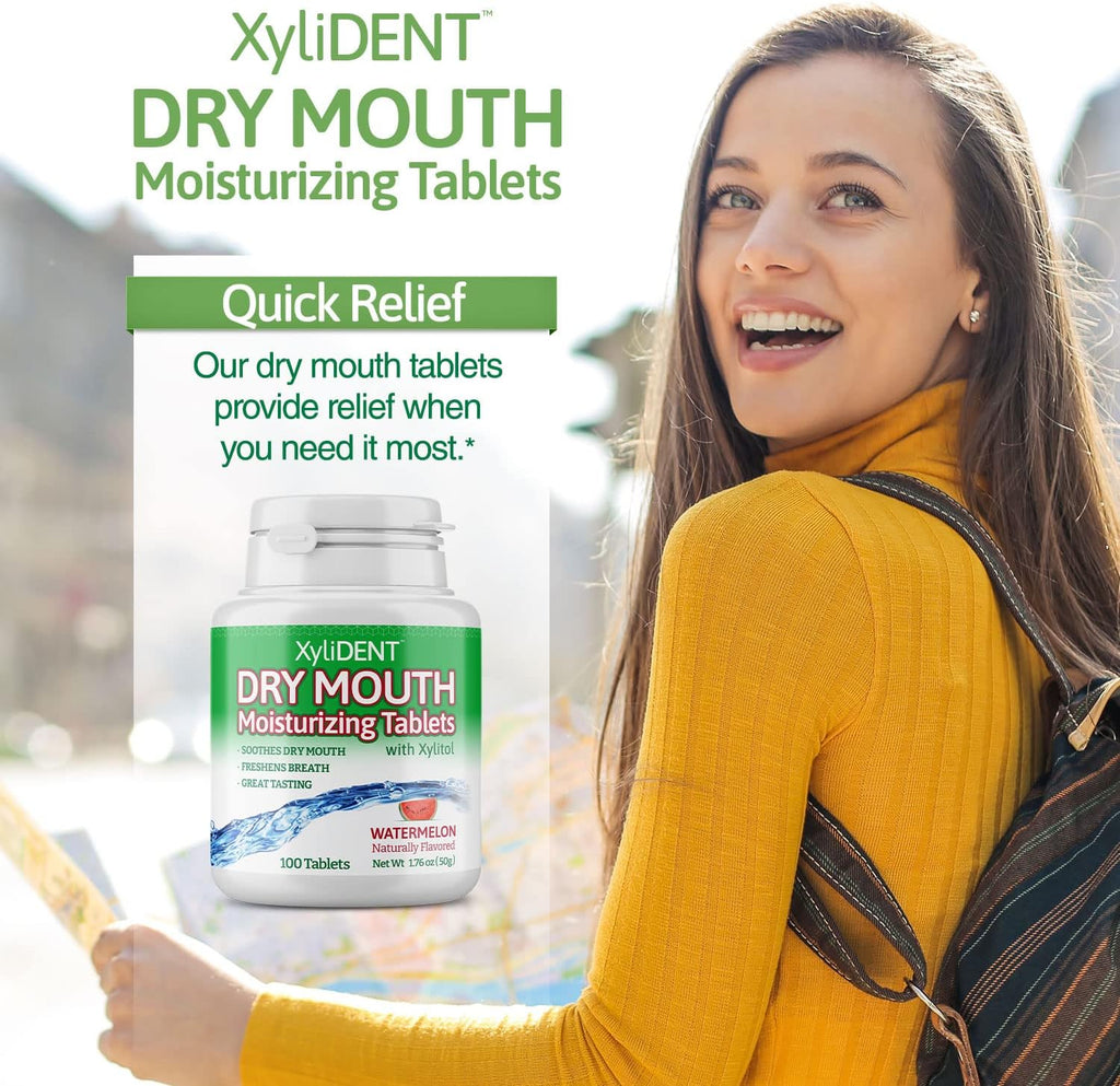 Nature's Stance XyliDENT Xylitol Tablets for Dry Mouth Relief - Stimulates Saliva, Freshens Breath, Reduces Acid Production, Fast Acting Relief, 100 Count