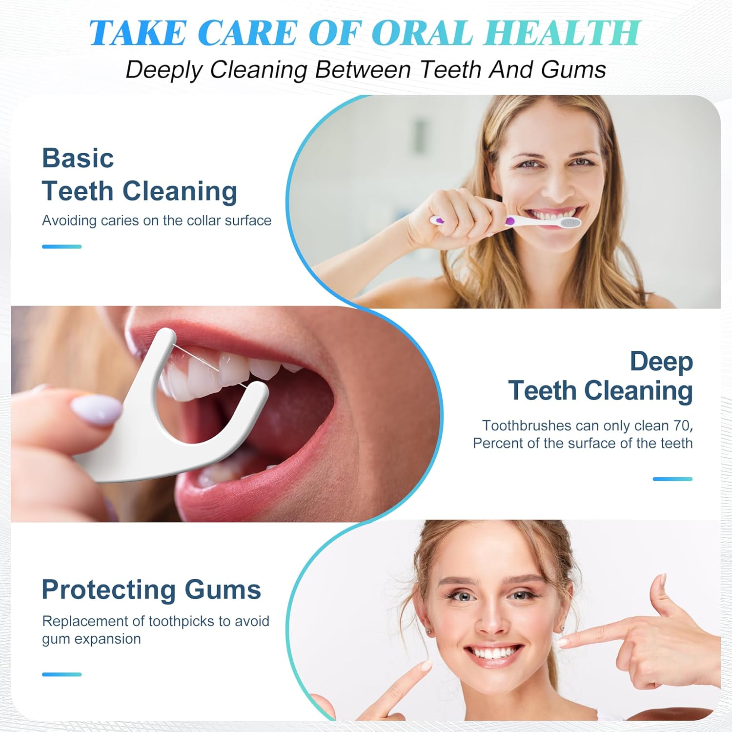 Individually Wrapped Floss Picks, 52 Count Multi-Color Oral Care Flossers for Adults with Handy Case, Mini Disposable Dental Floss Singles Bag for Travel, Hotel, Restaurant, Office, Car, Wedding