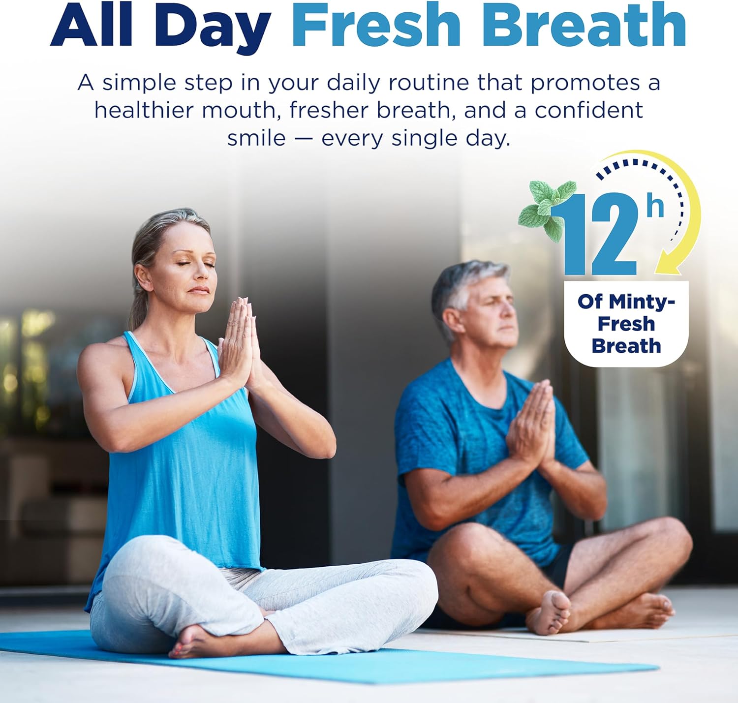 Prevention Daily Care Alcohol-Free Mouthwash, Hydrogen Peroxide Teeth Whitening with Soothing Double Mint for Bad Breath Treatment, Fluoride-Free Gum Care Oral Mouth Rinse 16 oz 1 Pack