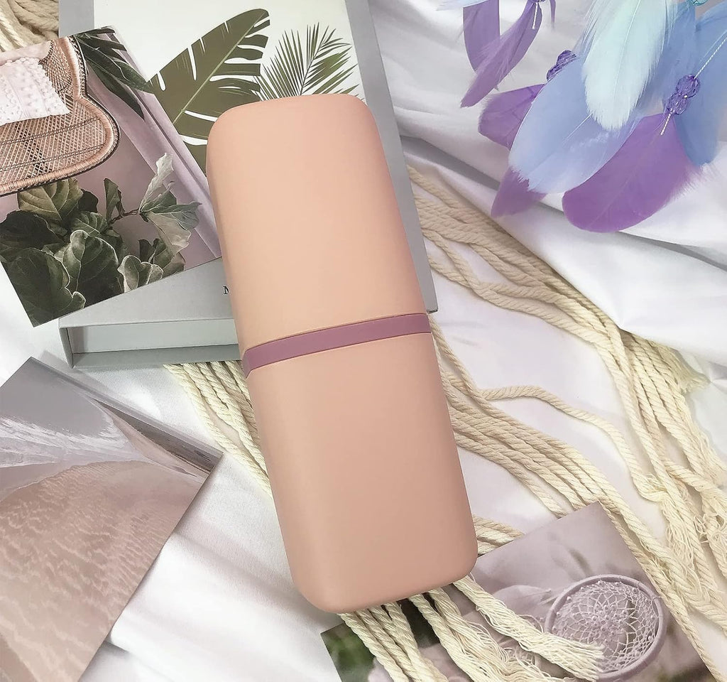 SietDESEO Travel Toothbrush Holder, Toothbrush Travel Case Portable Toothbrush Travel Container Travel Toothbrush & Toothpaste Holder for Camping School Business Trip Bathroom