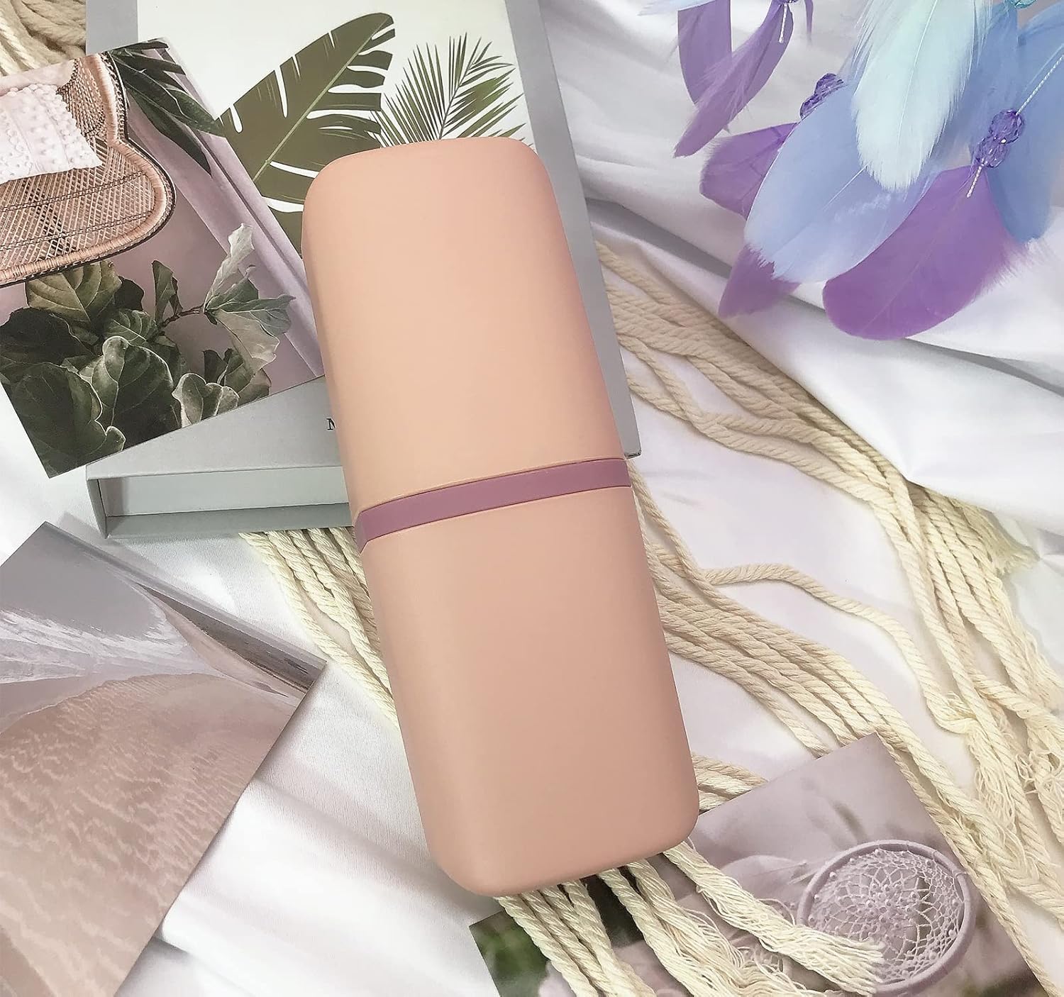 SietDESEO Travel Toothbrush Holder, Toothbrush Travel Case Portable Toothbrush Travel Container Travel Toothbrush & Toothpaste Holder for Camping School Business Trip Bathroom