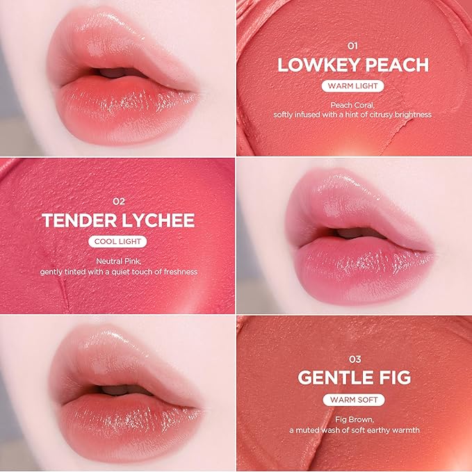 lilybyred Balming Dewy Tint | Korean Semi-Glow Lip Stain, Velvet to Soft Glow Texture, Sheer Buildable Color, Moisturizing & Lightweight, Natural Flush Look, Non-Sticky, 0.21 oz. (03 Gentle Fig)