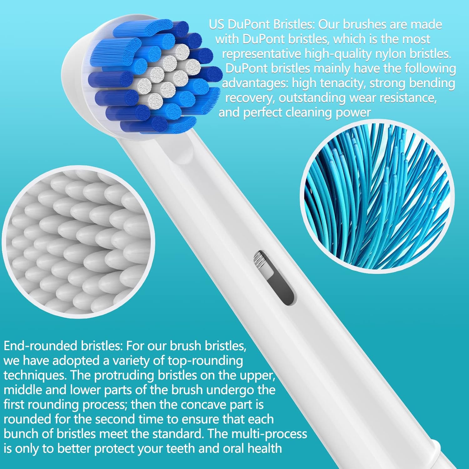 16 Pack Replacement Heads for Oral B Braun- Includes 4 Sensitive Brush, 4 Precision Brush, 4 Deep Cleaning, 4 Floss Cleaning Toothbrush Heads