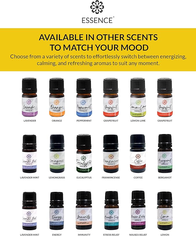 Essence Pearl Travel Case - Wearable Aromatherapy Kit with Nasal Diffuser Rings, Soaking Bay, and 5mL Essential Oil – Portable Wellness Gift Set for On?The?Go Self Care