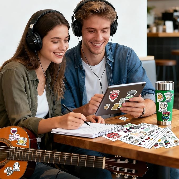 100 Pcs Funny Stickers Pack – Hilarious Quotes, Meme & Humor Vinyl Waterproof Decals for Laptop, Water Bottle, Scrapbook, Hard Hat, Bumper – Gift for Men, Women, Teens