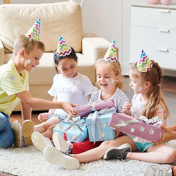 1000Pcs Star Stickers for Kids,1 inch Holographic Star Stickers for DIY, Crafts, Behavior Chart, Student Planner, School and Classroom Teacher Supplies (Silver)