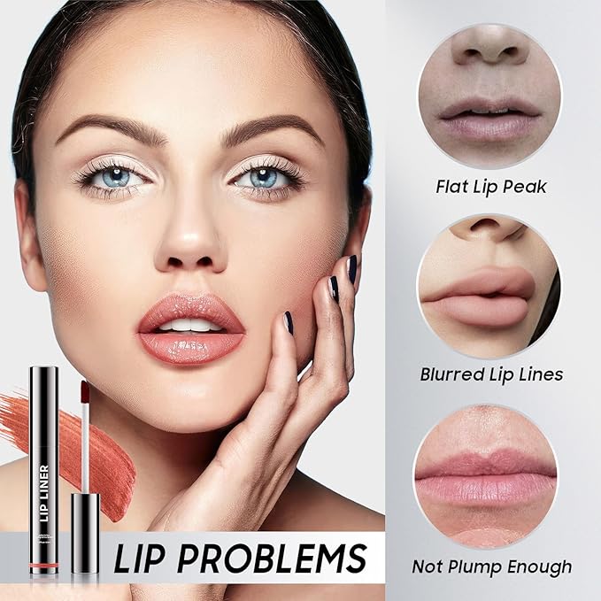 Lip Stain Peel Off - Lip Liner Long-wear & Waterproof Moisturizing Lip Stain with Matte Finish, Transfer-Proof, Non-Stick Cup Lip Tint Stay On All Day (Coral)