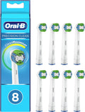 Oral-B Precision Clean Replacement Brush Heads, CleanMaximiser Bristles, Pack of 8