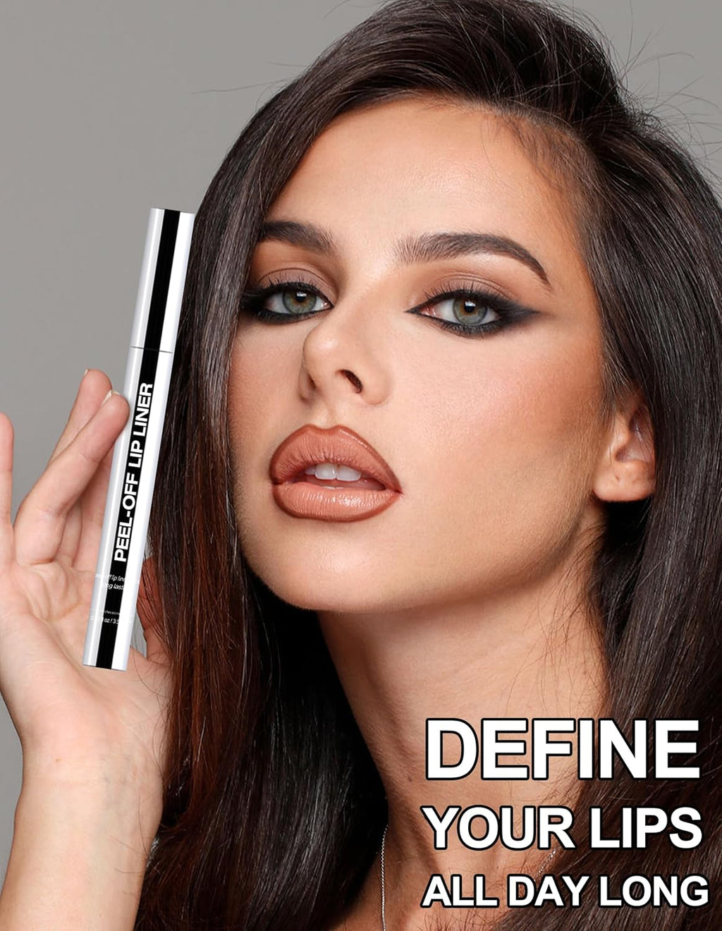 Erinde Peel Off Lip Liner Stain, Long Lasting Tattoo Lip Liner with Tweezer, Matte Finish Peel Off Lip Stain, Waterproof Transfer Proof Lip Stain Peel Off, Non-Stick Cup Nude Lip Stain Lipliner, 00