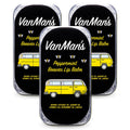 Vanman’s - Handmade Peppermint Beeswax Lip Balm (3 Pack) - Peppermint Lip Balm with Rosemary, Almond and Coconut Oil - Bee Balm with Vitamin E - Ideal for Dry Lips - 2 oz