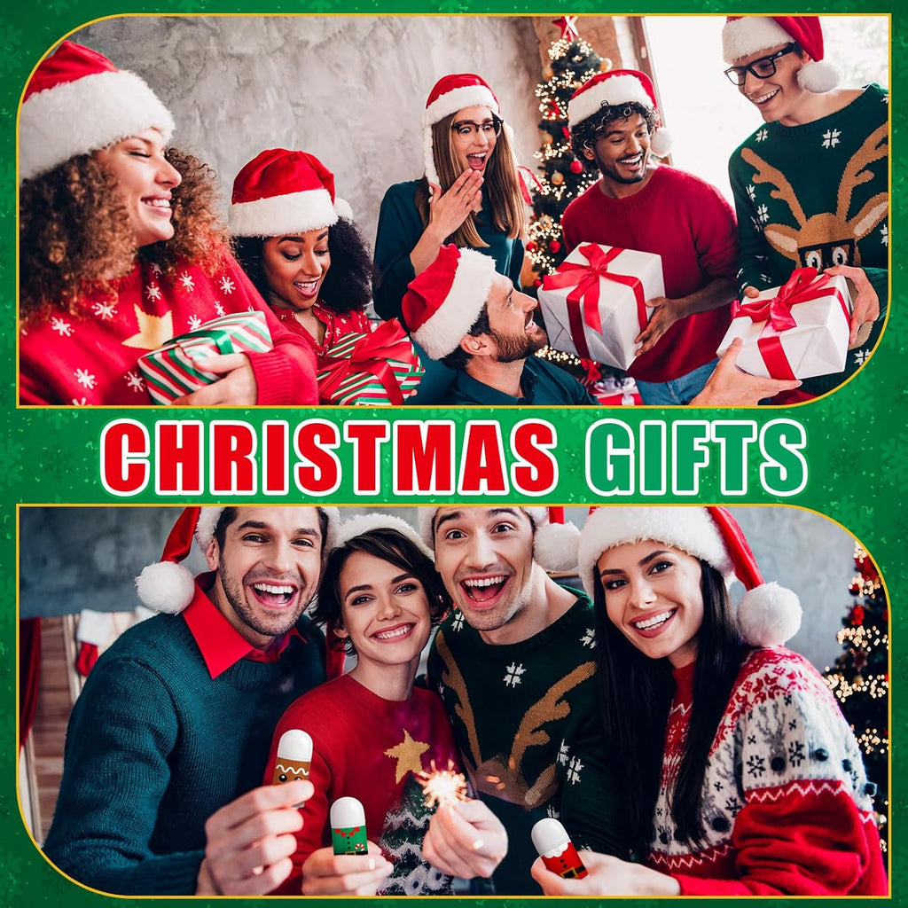 50 Pcs Christmas Lip Balm Bulk Mini Candy Cane Peppermint Flavor Lip Balms Bulk Christmas Stocking Stuffers Xmas Party Gifts Small Thank You Employee Appreciation Gifts for Women Men (Xmas Character)