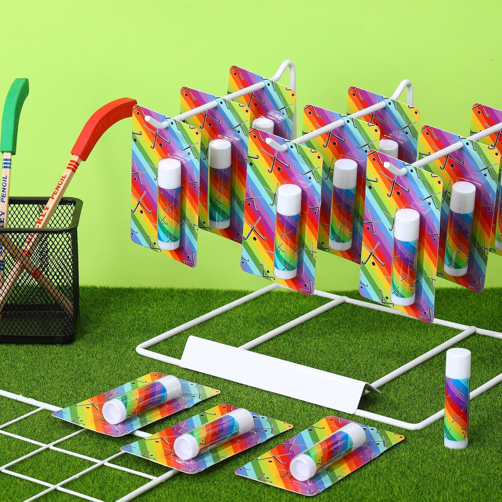 35 Pack Christmas Lip Balm Gifts Bulk Hockey Natural Moisturizing Lipstick Set Hockey Party Favors Sports Gift for Team Teen Adults Birthday Party Game Decorations Supplies