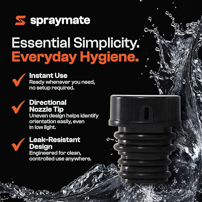 Portable Bidet for Women & Men - Travel Bidet for Camping, Toilet & Hiking | Compatible with Most Bottles | Ultralight 12g | USA Brand – Spray Mate MINI