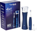 SuperMouth® ULTIM8 SmartBrush™ System -Electric Toothbrush, Patented SuperBristles® Clean 40X Better, UV Sanitizing & Drying SmartHub®, Dual Sonic Modes, Pressure Sensor -Teens & Adults-Sapphire Blue